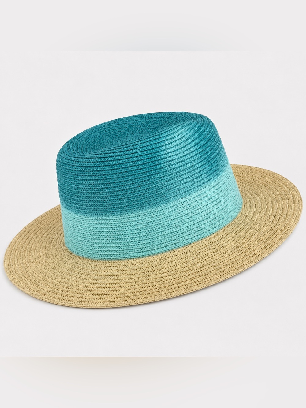 Shiraleah Blue and Tan Andrea Summer Hat